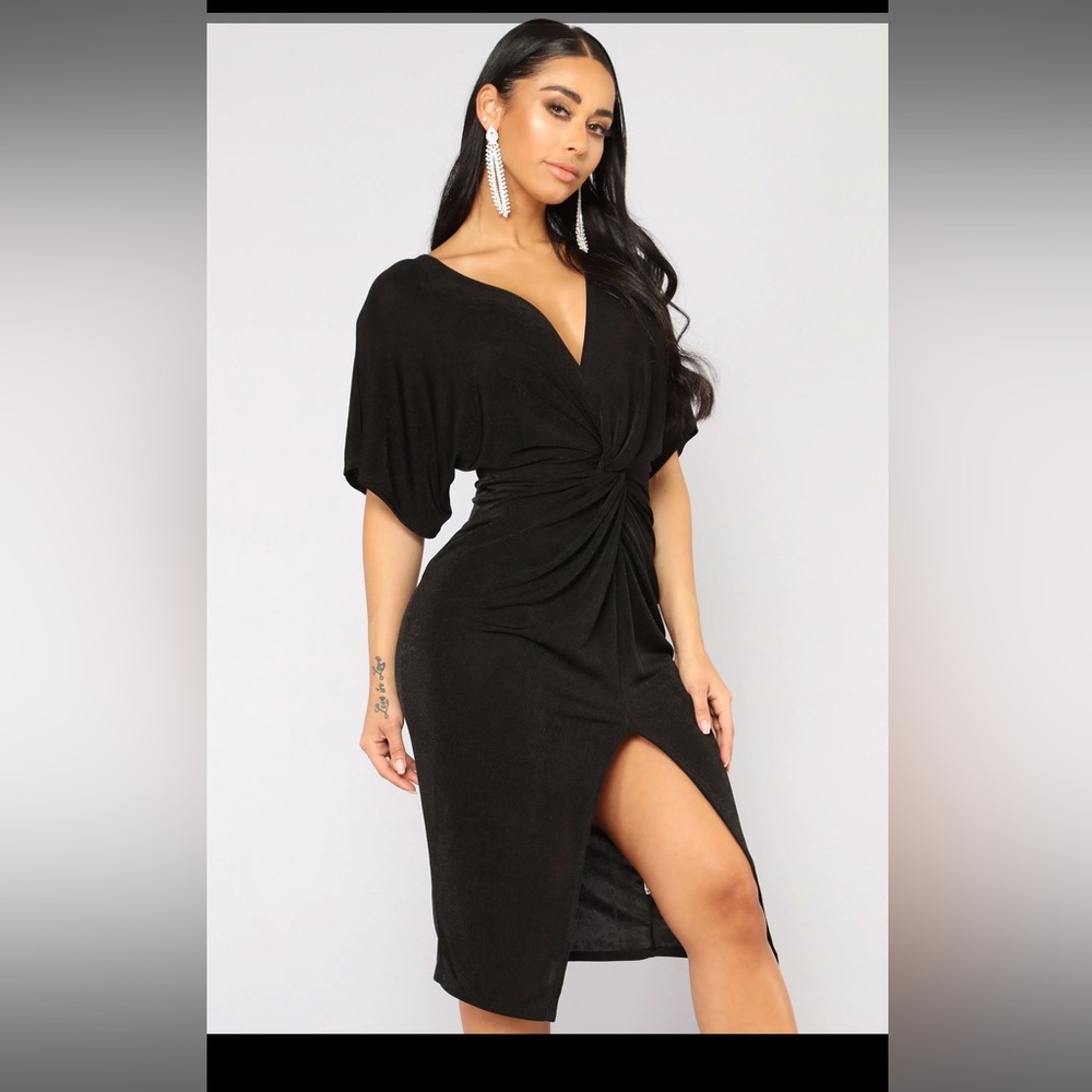 Full Grown Knot Dress-Fashion Nova size L